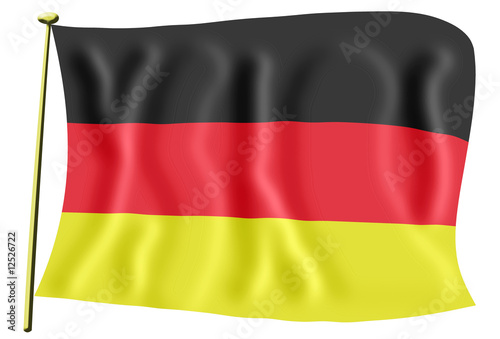 Bandera alemana ondeante