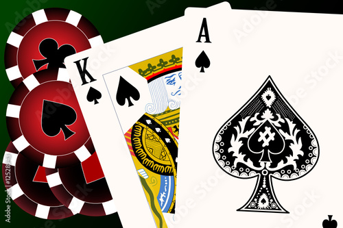 Aces over background