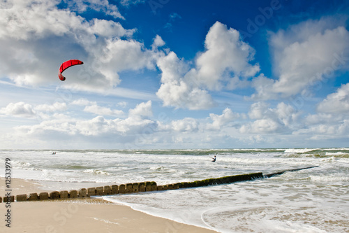 Kitesurfer vor Westerland