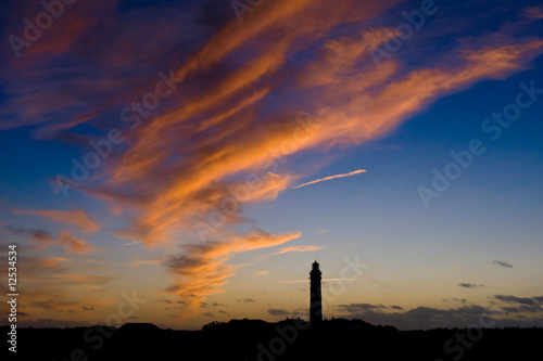Leuchtturm Kampen, blaue Stunde