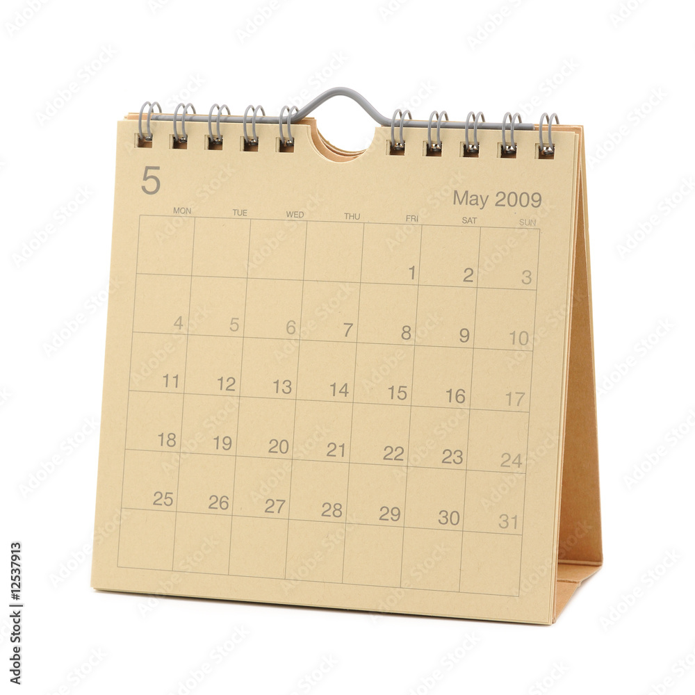 Calendar - May 2009 Stock Photo | Adobe Stock