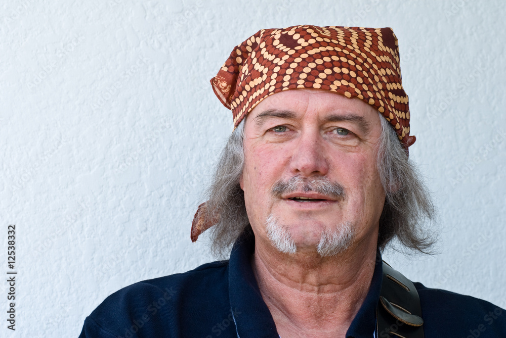 Middle Aged Attractive Man Wearing Bandana 2 Stock Photo | Adobe Stock