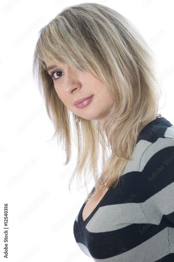 Naklejka premium Young cute girl posing