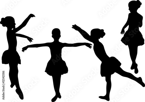 small ballet dancer black silhouette
