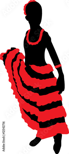 small  ballet dancer black silhouette