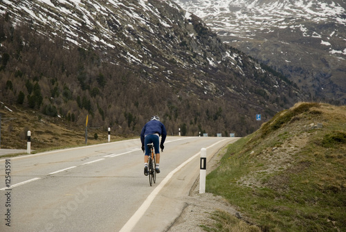 mountain biker in the Alps - Switzerland
