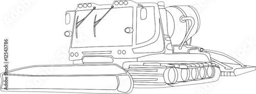 vector - snowcat isolated on background