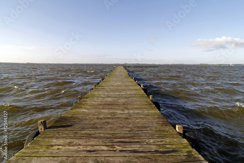 Holzsteg am Dümmer See, Niedersachsen, Deutschland