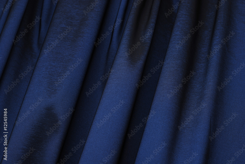 Fototapeta premium Blue curtain background