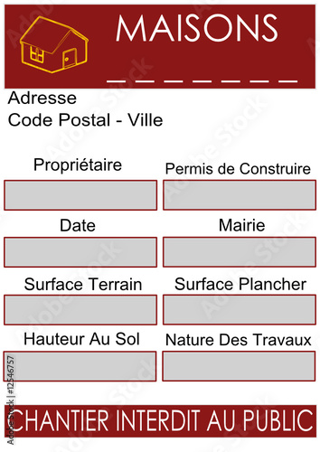 Panneau Permis de construire photo