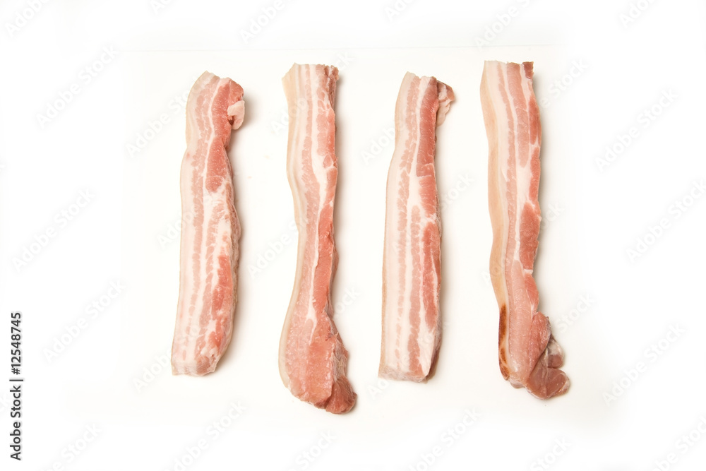 belly pork isolated on a white studio background. belly pork isolated on a white studio background.