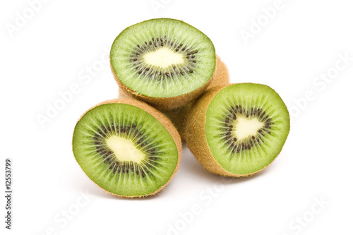 kiwi fruit on a white background.