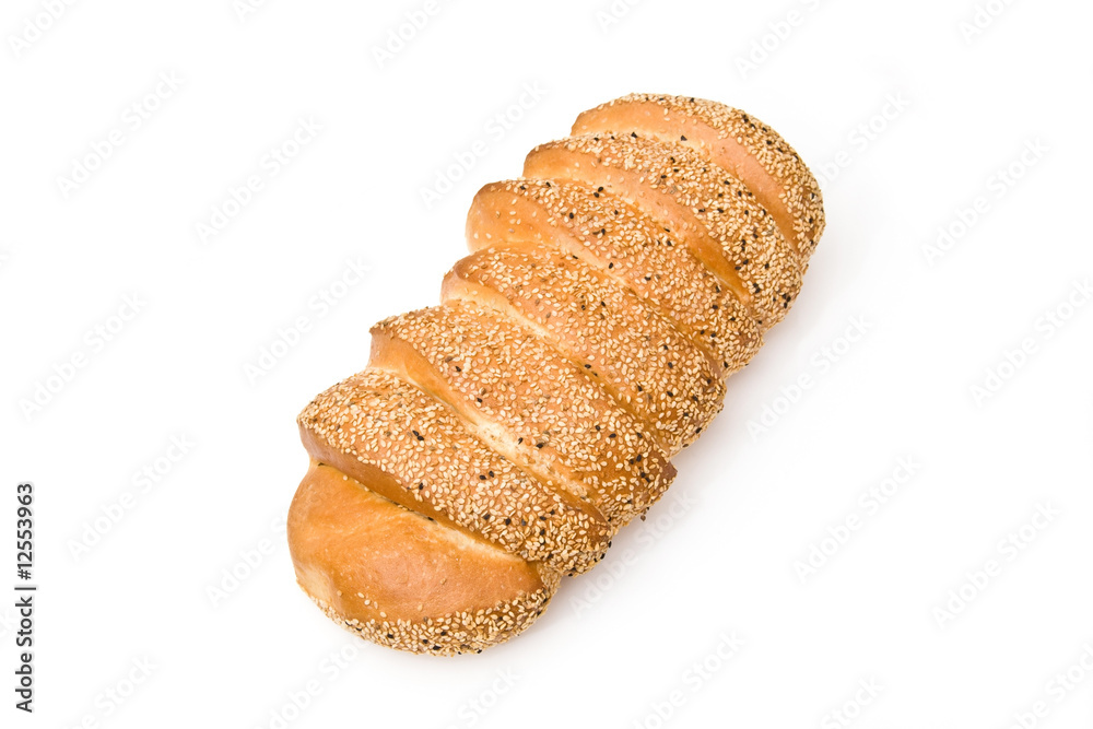 Turkish Corek bread isolated on a white studio background. Turkish Corek bread isolated on a white studio background.