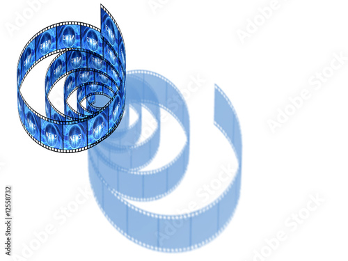 Tapety artystyczne filmmaterial blau