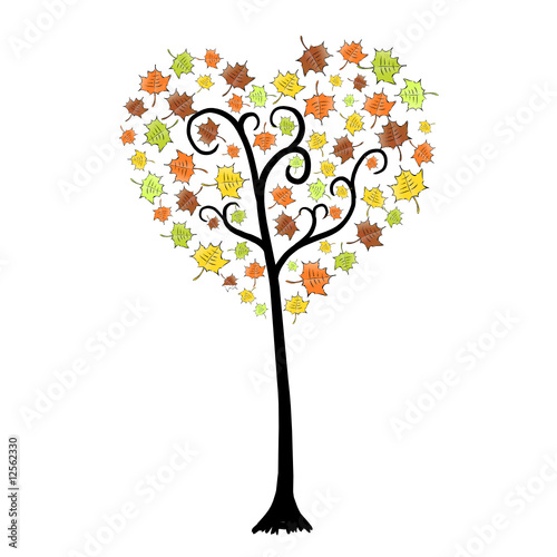 baum mit herzkrone (weiss)
