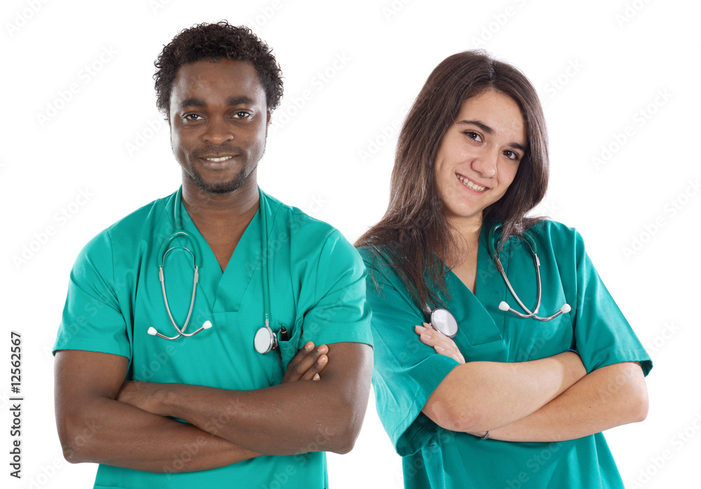 Couple of young doctors Couple of young doctors