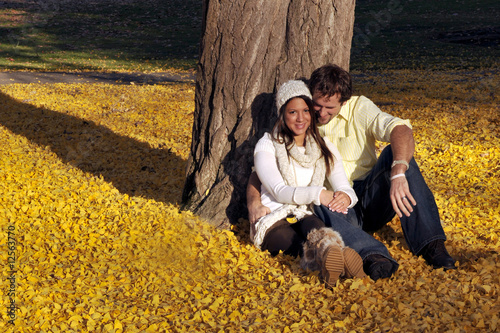 Young Happy Smiling Attractive Interracial Couple Outdoors