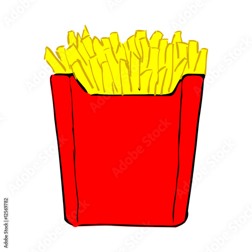 fastfood pommes frites