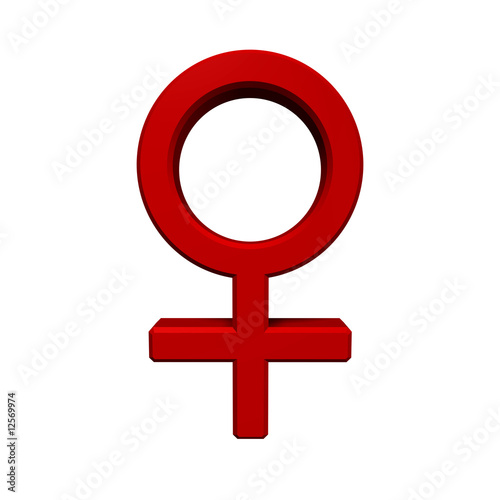 Red female sex symbol.