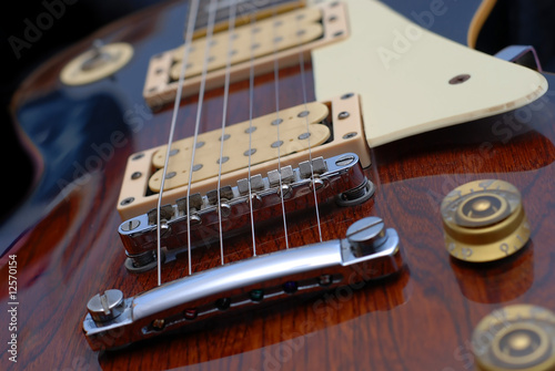 Electric guitar in close-up