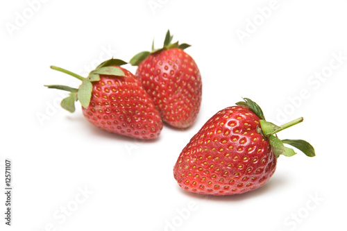 Wallpaper Mural Strawberries isolated on a white background. Torontodigital.ca
