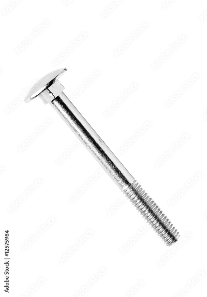 isolated close up bolts and nuts