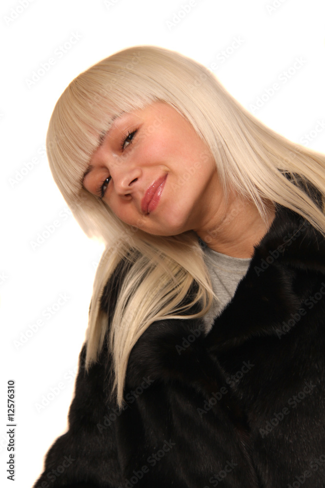 Fototapeta premium woman in fur