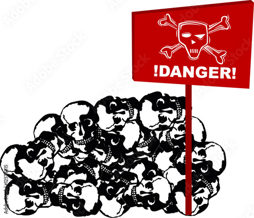 sign with skull and cross-bones