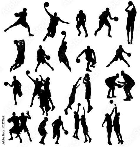 basketball silhouettes collection