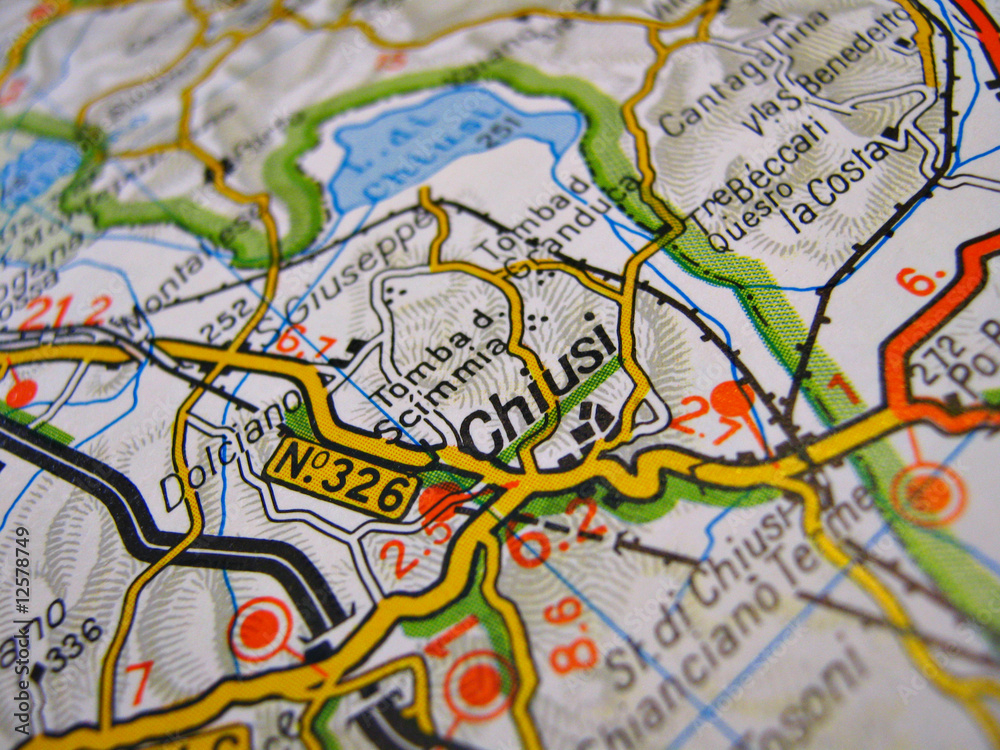 cartina chiusi Stock Photo Adobe Stock