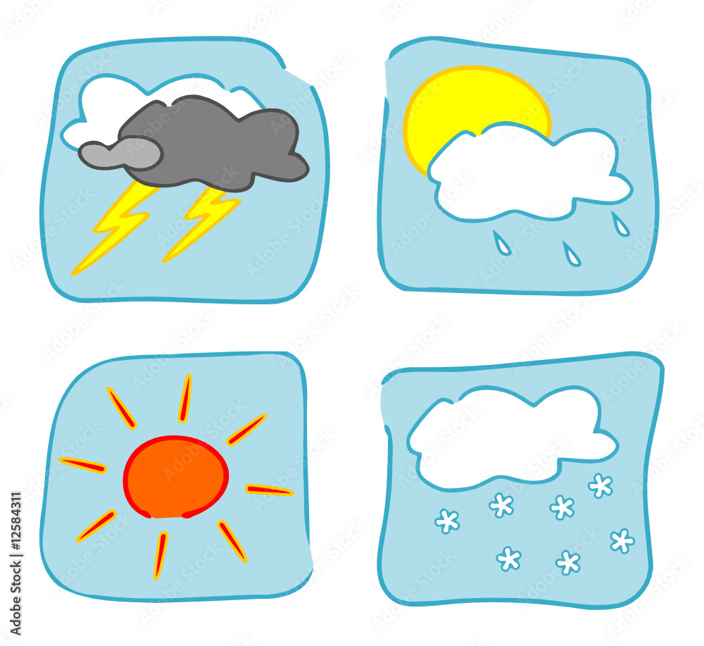 Obraz premium Wetter Icons - Set 2