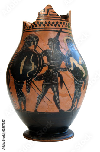 ancient greek ornamented vessel