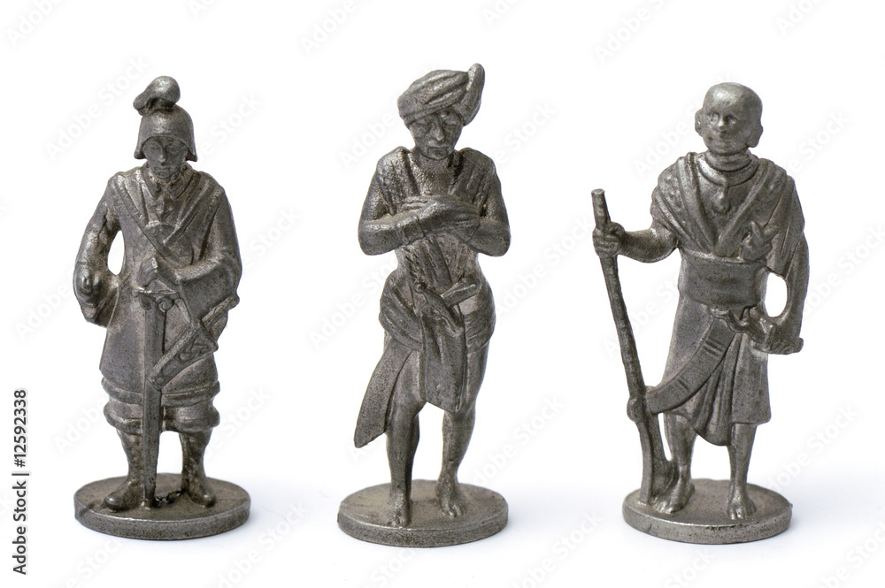 collection of gray tin soldier
