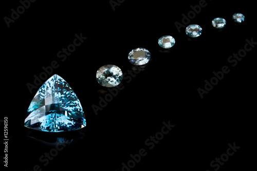 Trilliant Cut Blue Topaz Sequence
