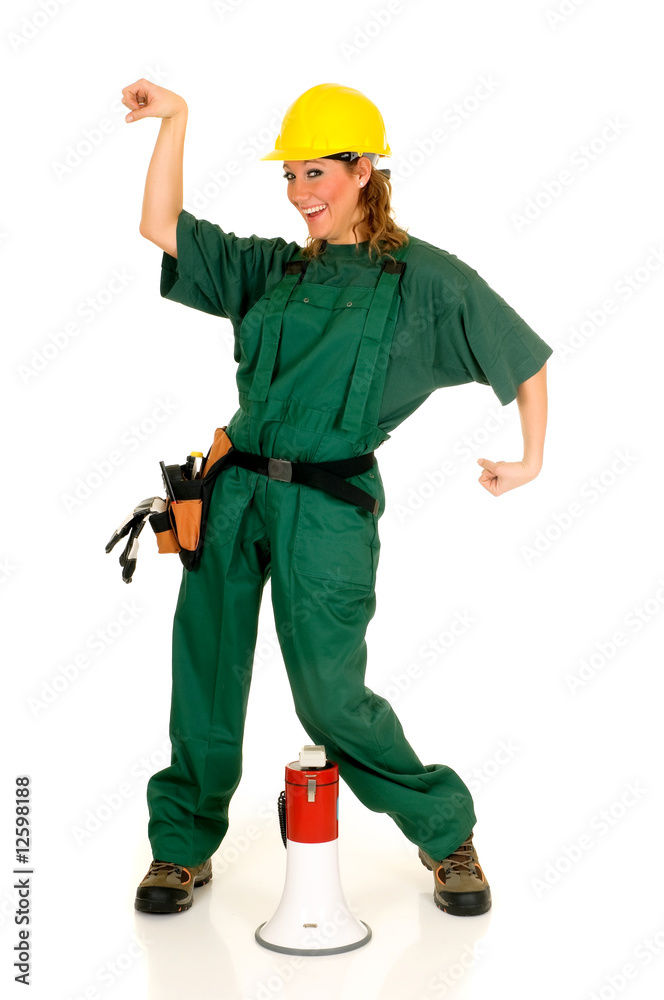 Construction worker, green Construction worker, green