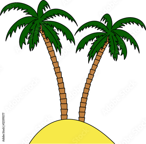 Insel mit Palmen