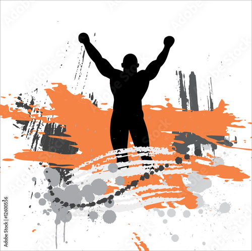 Silhouette of the champion.