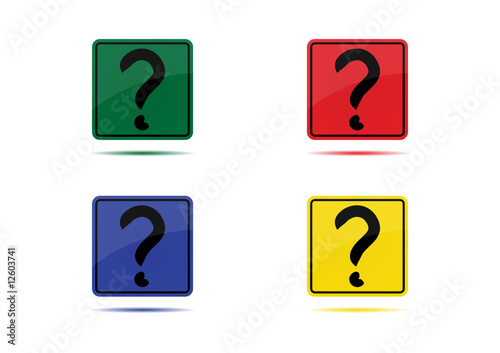 Question Mark Icon (4 Color Variations)
