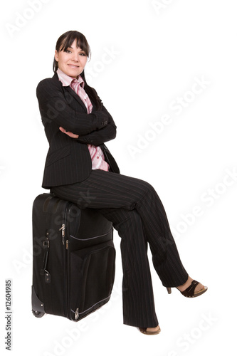 businesswoman with suitcase