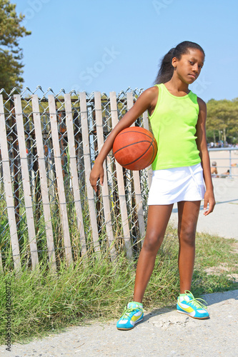Girl basketball player