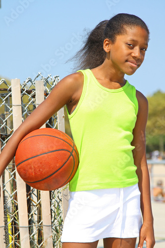Girl basketball player