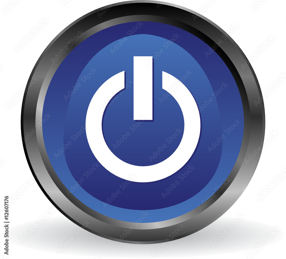 Power button blue Power button blue