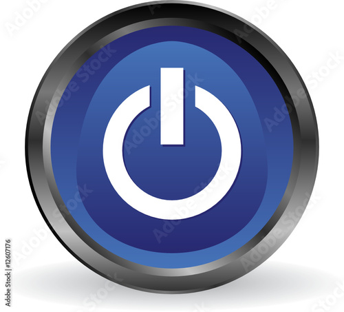 Power button blue