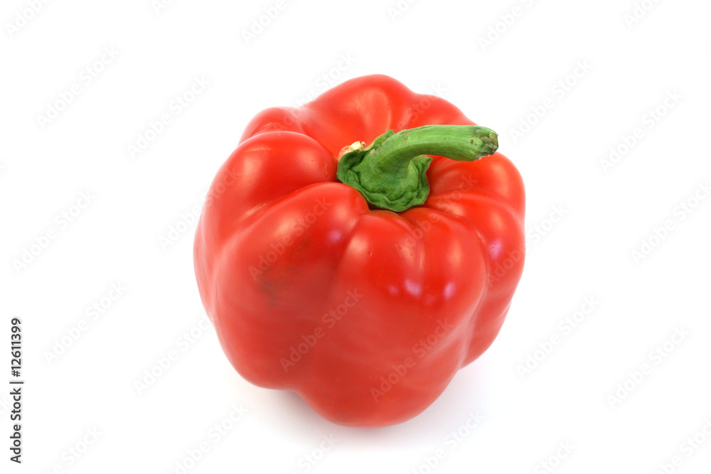 red pepper isolated in studio