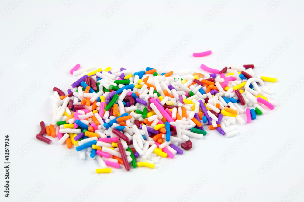 Sprinkles isolated on white. Sprinkles isolated on white.