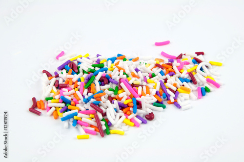 Sprinkles isolated on white.