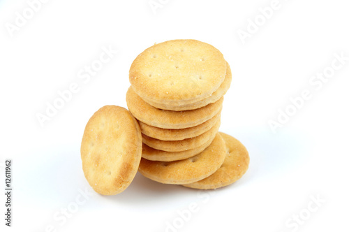 salt crackers isolated.