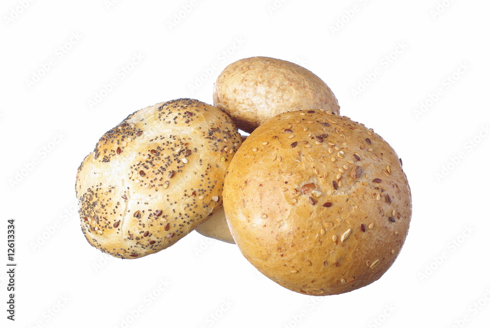 Fresh fancy roll isolated on white Fresh fancy roll isolated on white