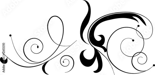 black and white design ornament