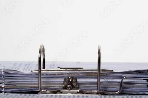 Obraz w ramie Paperwork Stacked in Lever Arch Folder